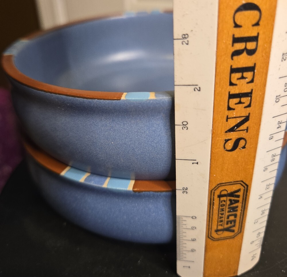 Dansk Mesa Sky Blue Portugal 5 3/4" Cereal Bowls Portugal Set Of 2 - Picture 11 of 11